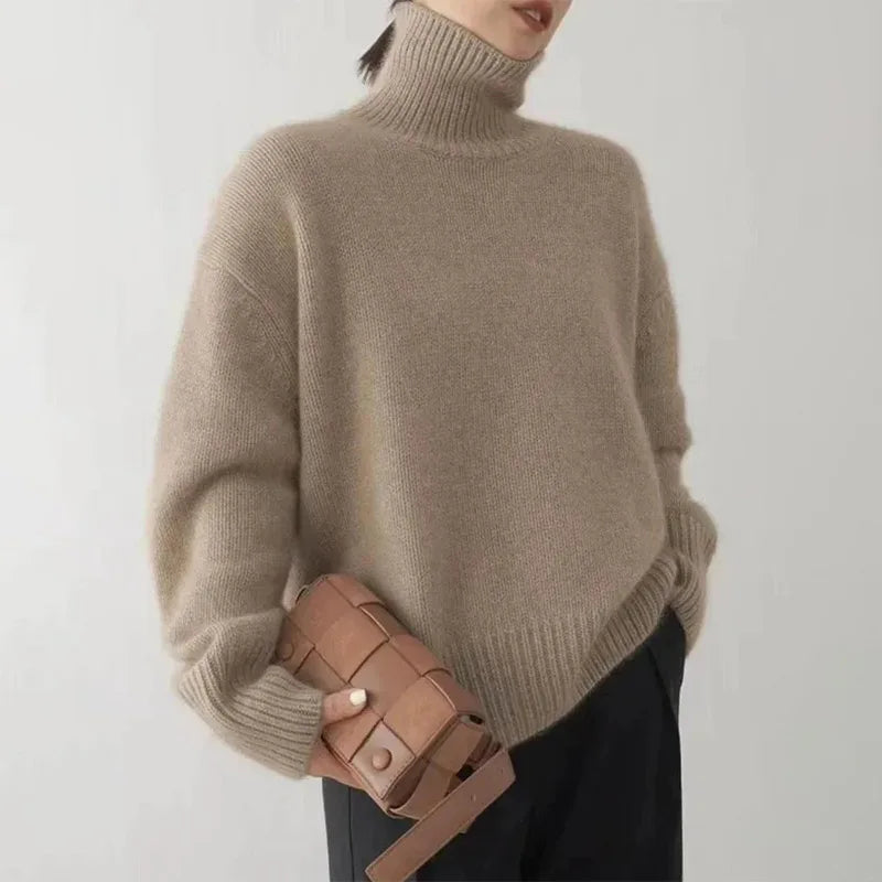Women's Turtleneck Sweater Soft Knit