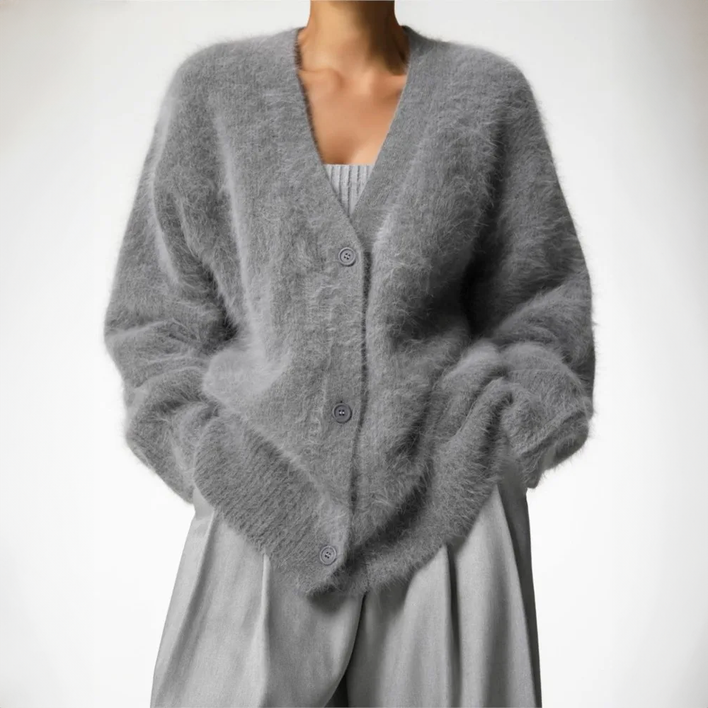 Women's Fluffy Oversized Knit Cardigan