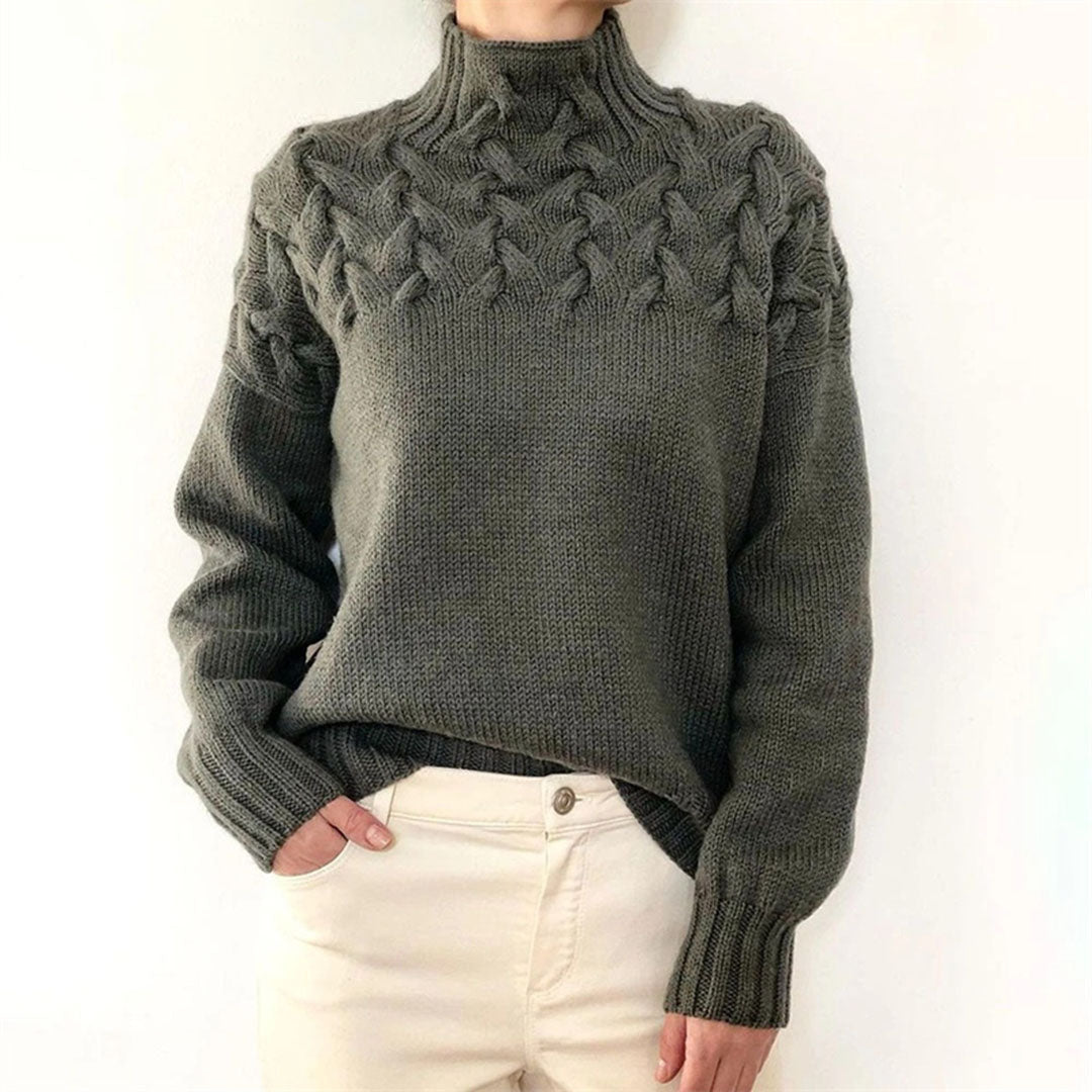 Light Knit Women's Sweater with Collar