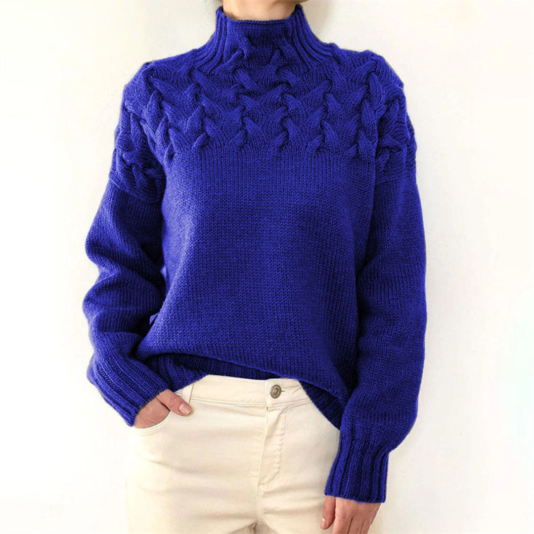 Light Knit Women's Sweater with Collar