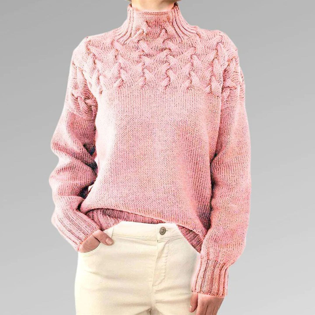 Light Knit Women's Sweater with Collar