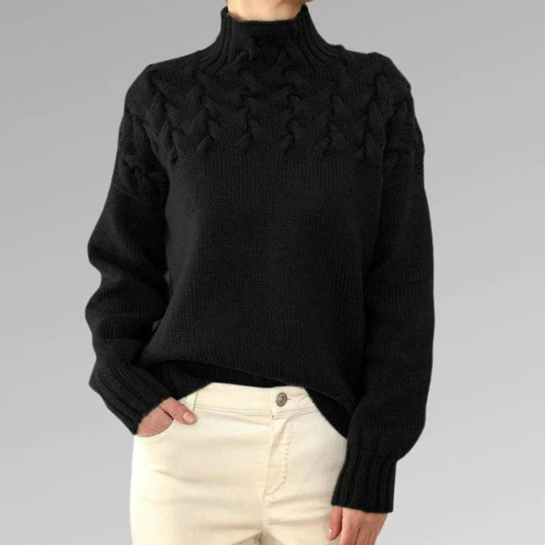 Light Knit Women's Sweater with Collar