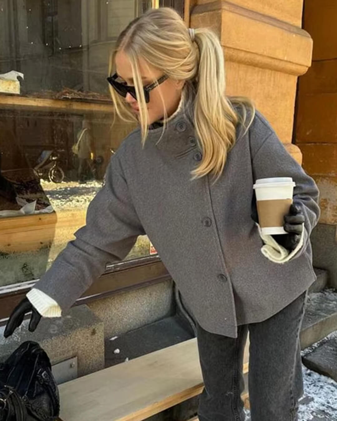 Women's High Neck Tailored Blazer