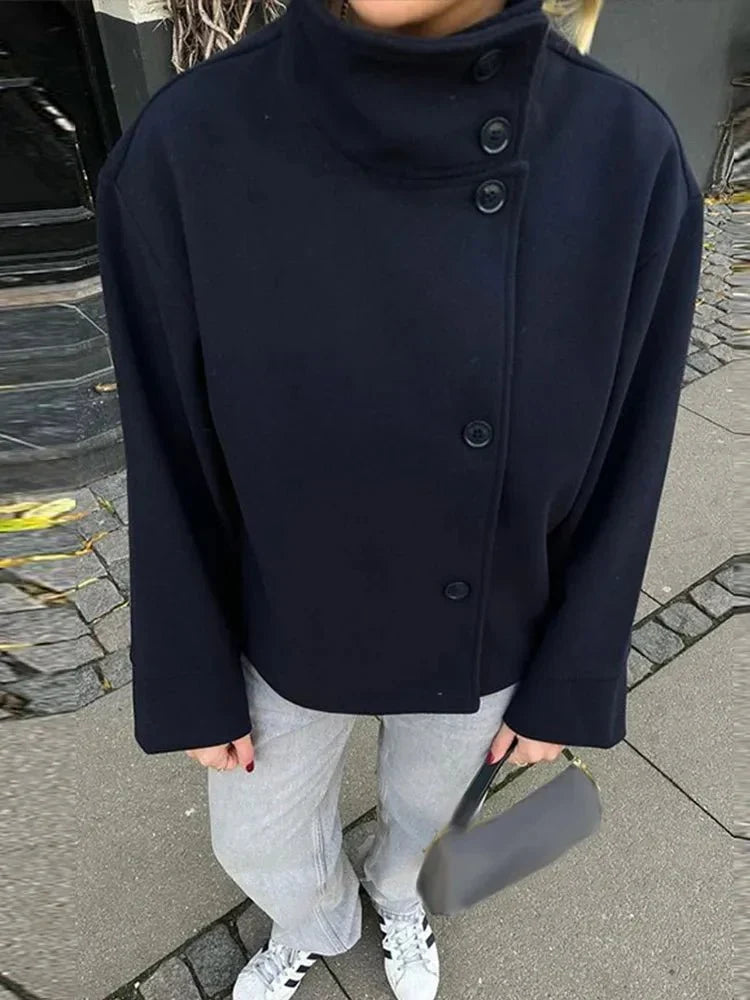 Women's High Neck Tailored Blazer