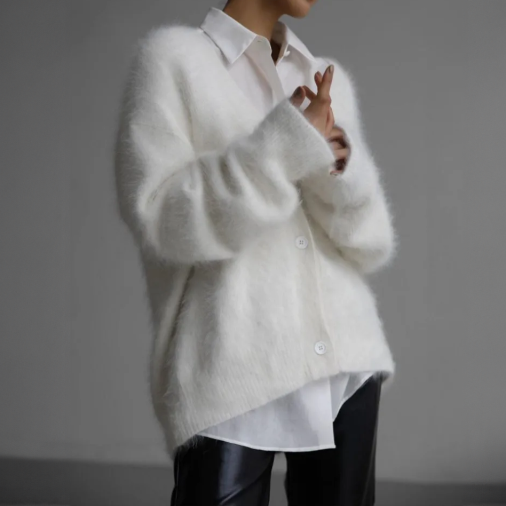 Women's Fluffy Oversized Knit Cardigan