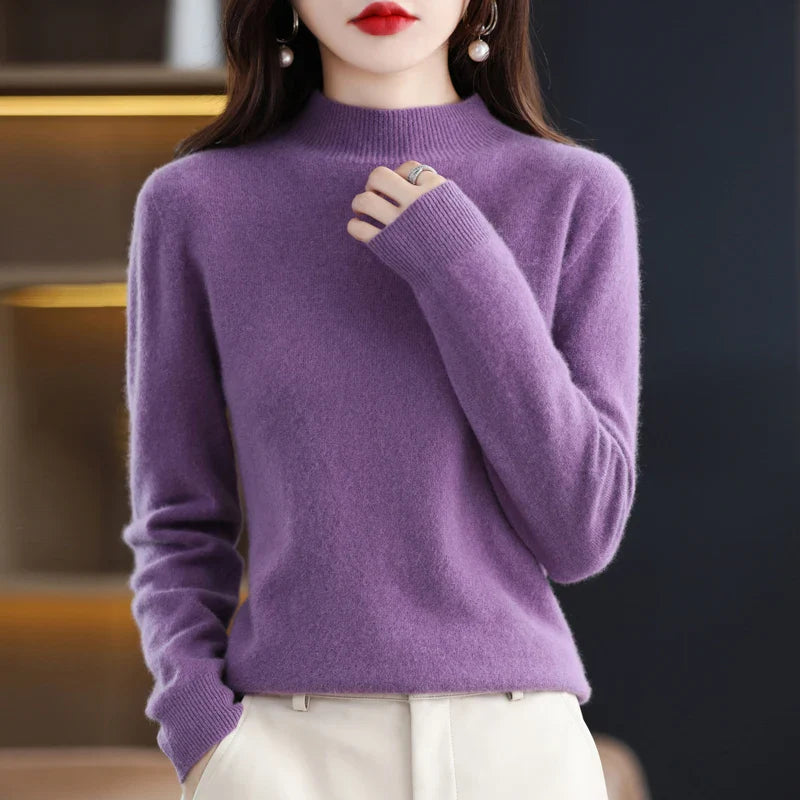Women's Mock Neck Warm Knit Sweater