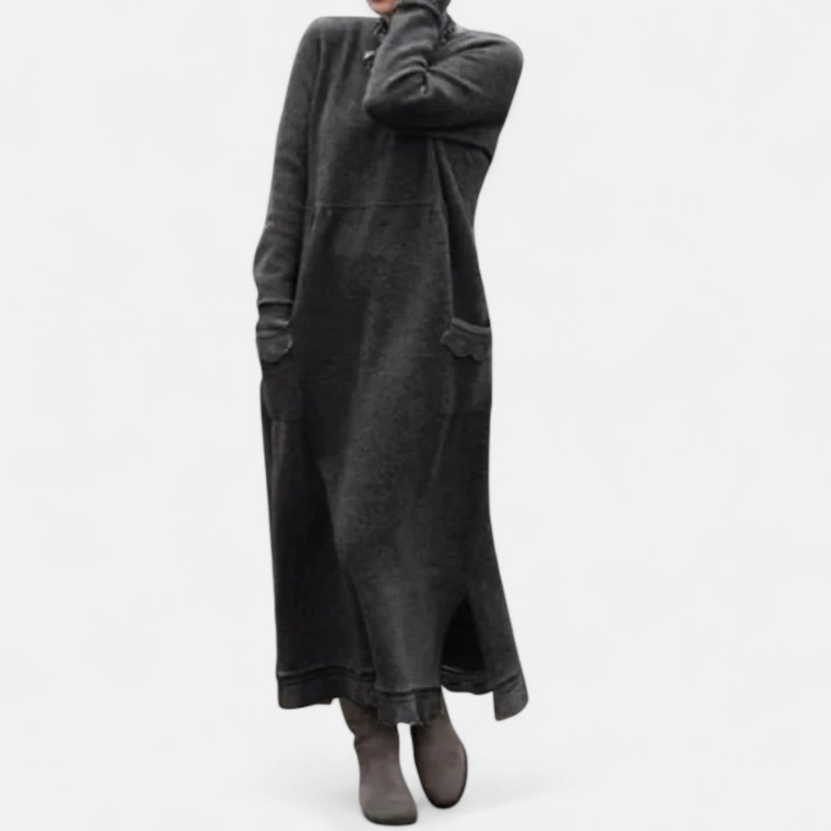 Women's Maxi Knit Dress with Mock Neck