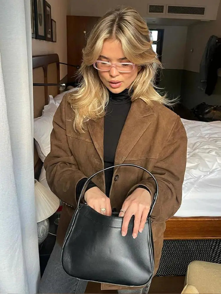 Women's Oversized Suede Jacket