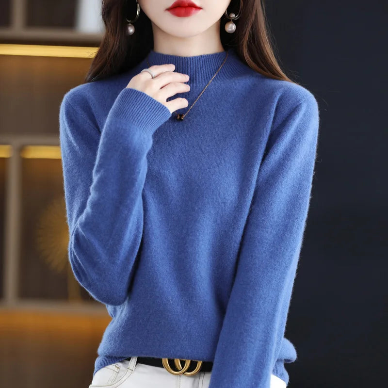 Women's Mock Neck Warm Knit Sweater