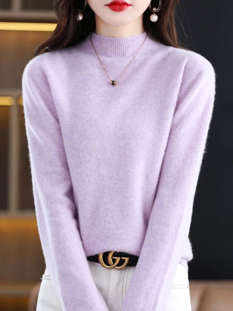 Women's Mock Neck Warm Knit Sweater