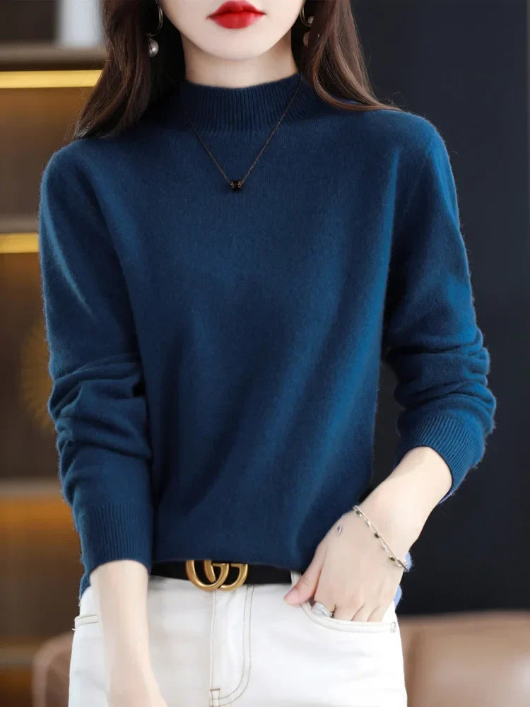 Women's Mock Neck Warm Knit Sweater