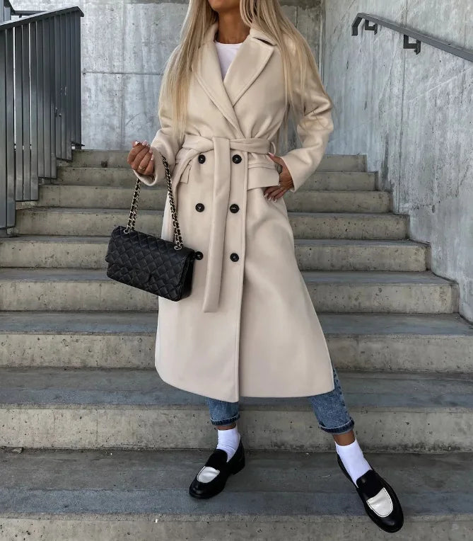 Women's Double-Breasted Classic Coat