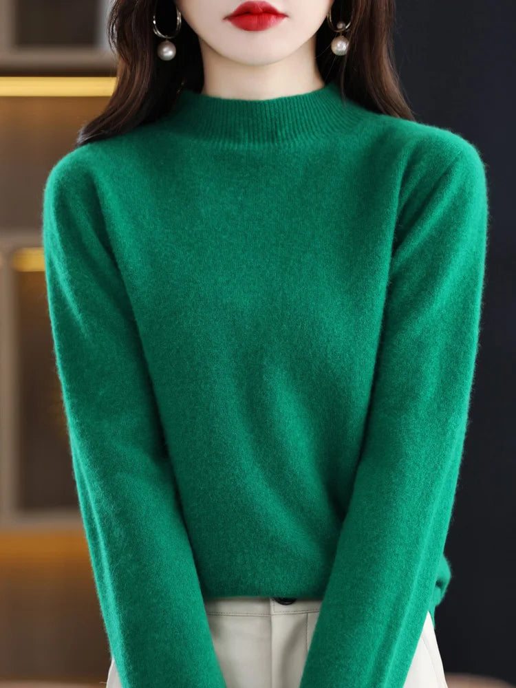 Women's Mock Neck Warm Knit Sweater