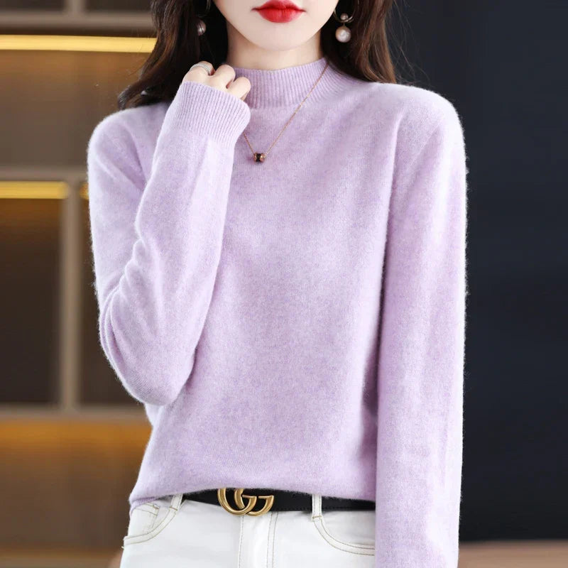 Women's Mock Neck Warm Knit Sweater