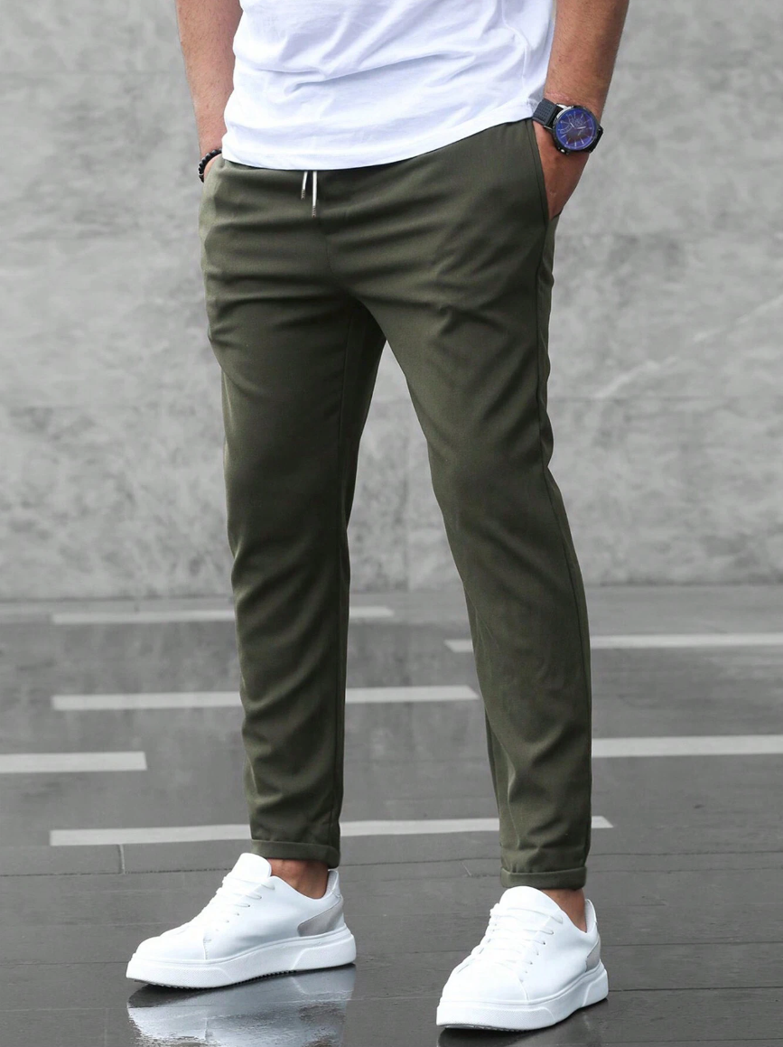 Men's Slim Fit Drawstring Jogger Pants