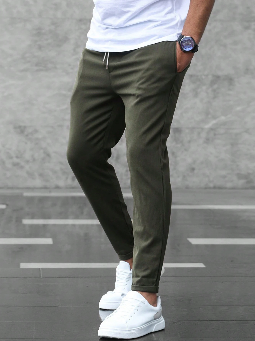 Men's Slim Fit Drawstring Jogger Pants