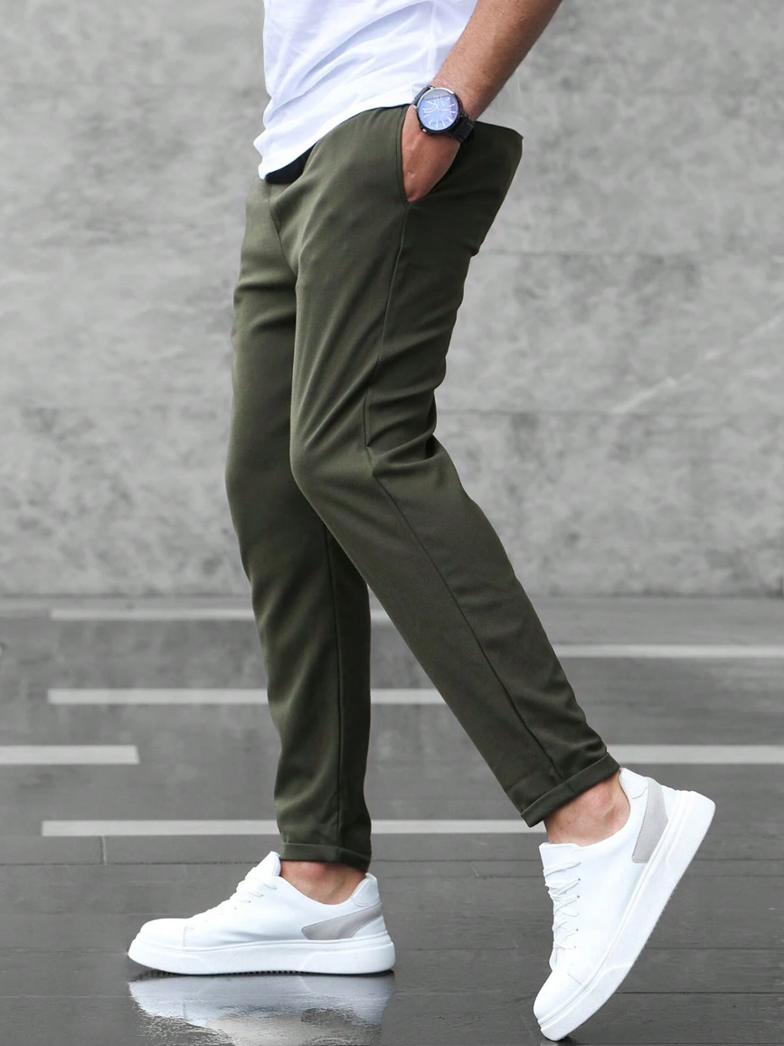 Men's Slim Fit Jogger Pants with Drawstring Waist