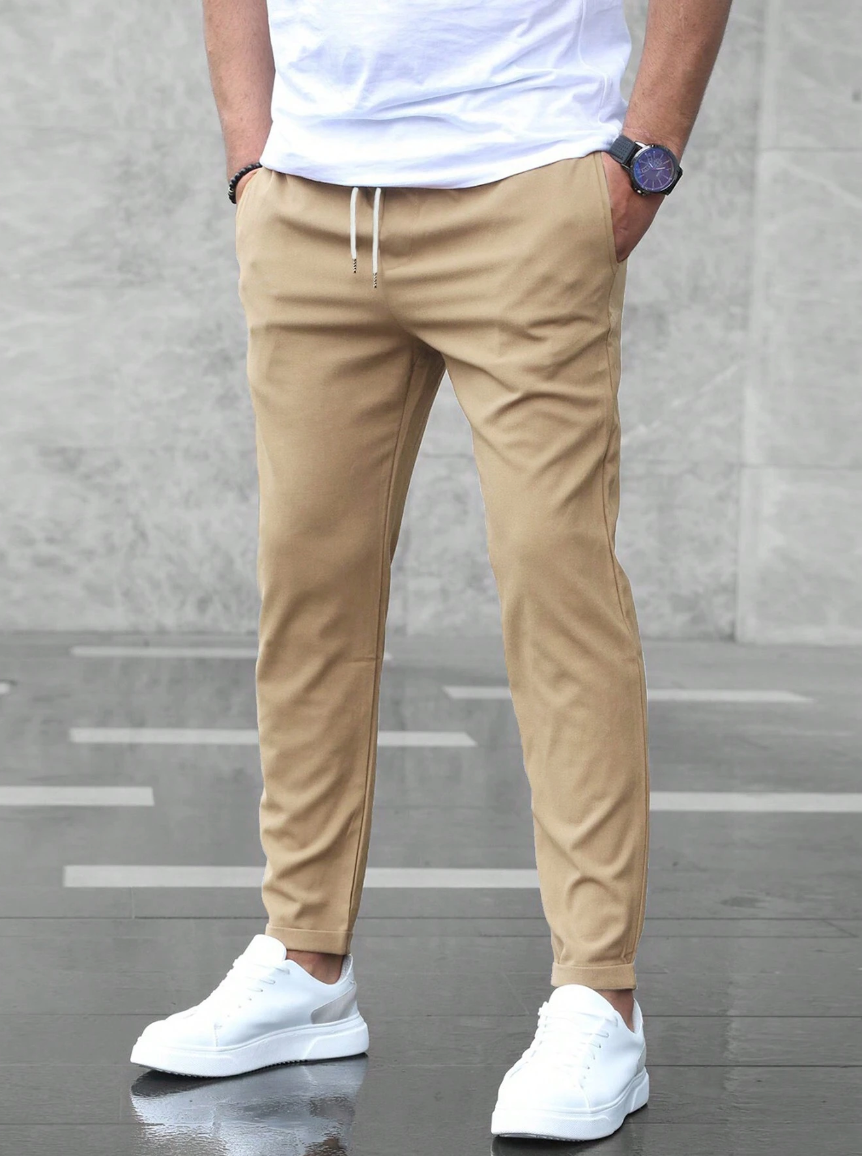 Men's Slim Fit Jogger Pants with Drawstring Waist
