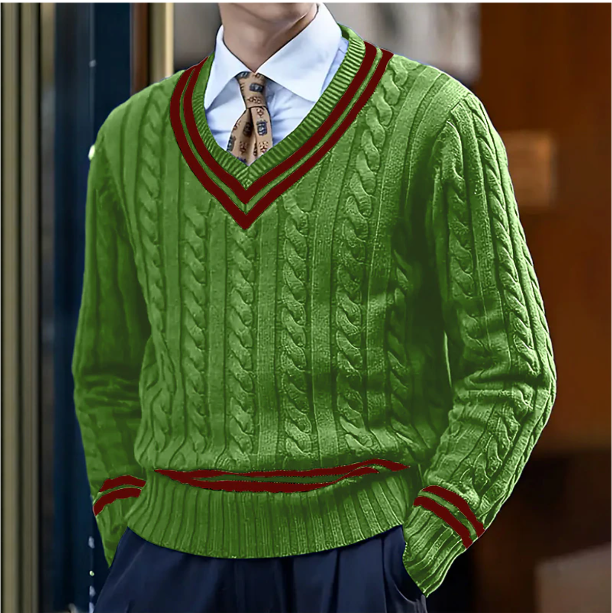 Stylish V-Neck Sweater for Men