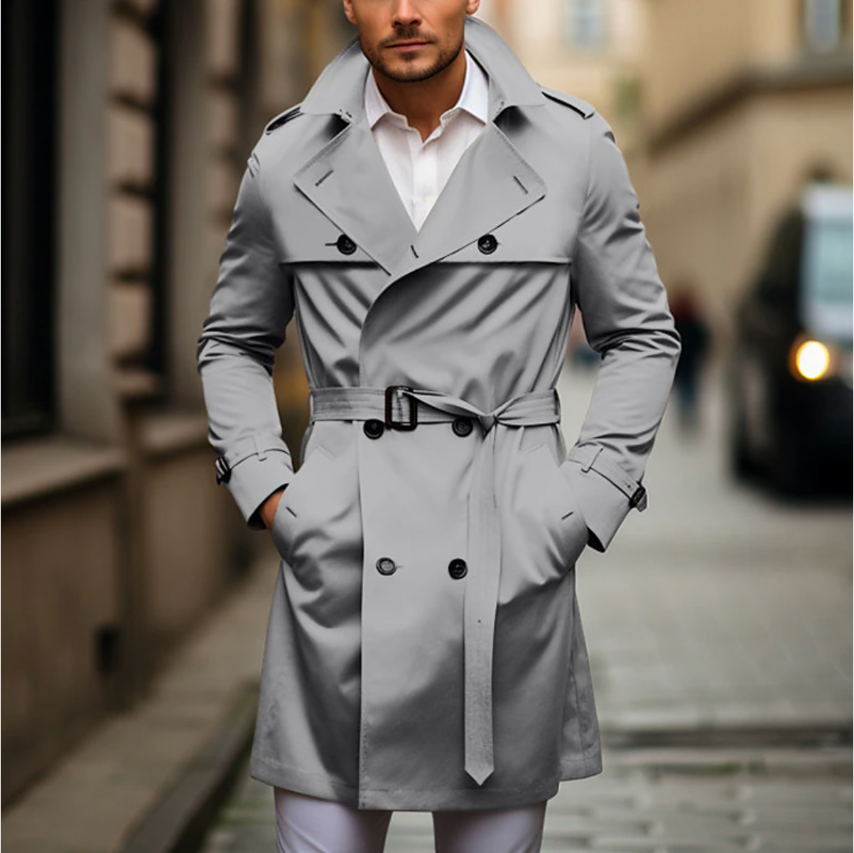 Stylish Long Trench Coat for Men