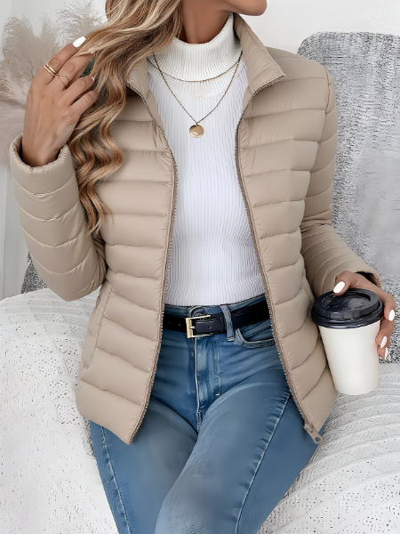Women's Zip-Up Quilted Puffer Jacket