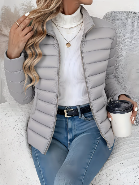 Women's Zip-Up Quilted Puffer Jacket
