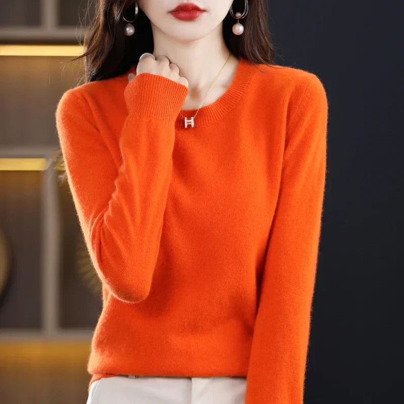 Women’s Elegant Classic Crew Neck Sweater