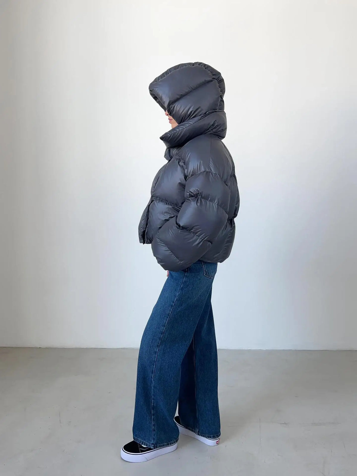 Women's Oversized Puffer Hooded Winter Jacket