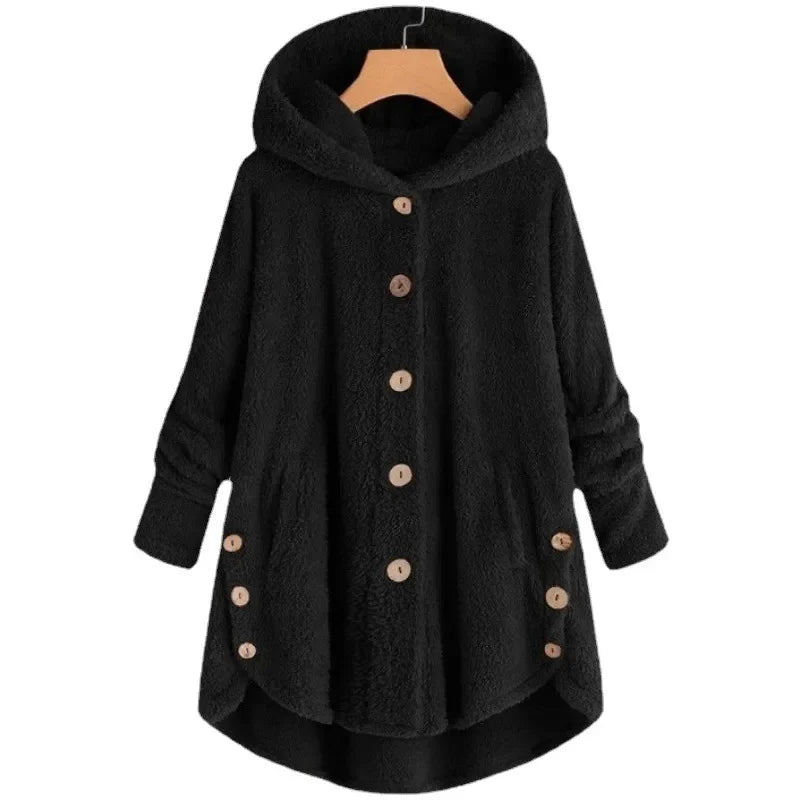 Modern Ladies Fleece Jacket with Warm Hood
