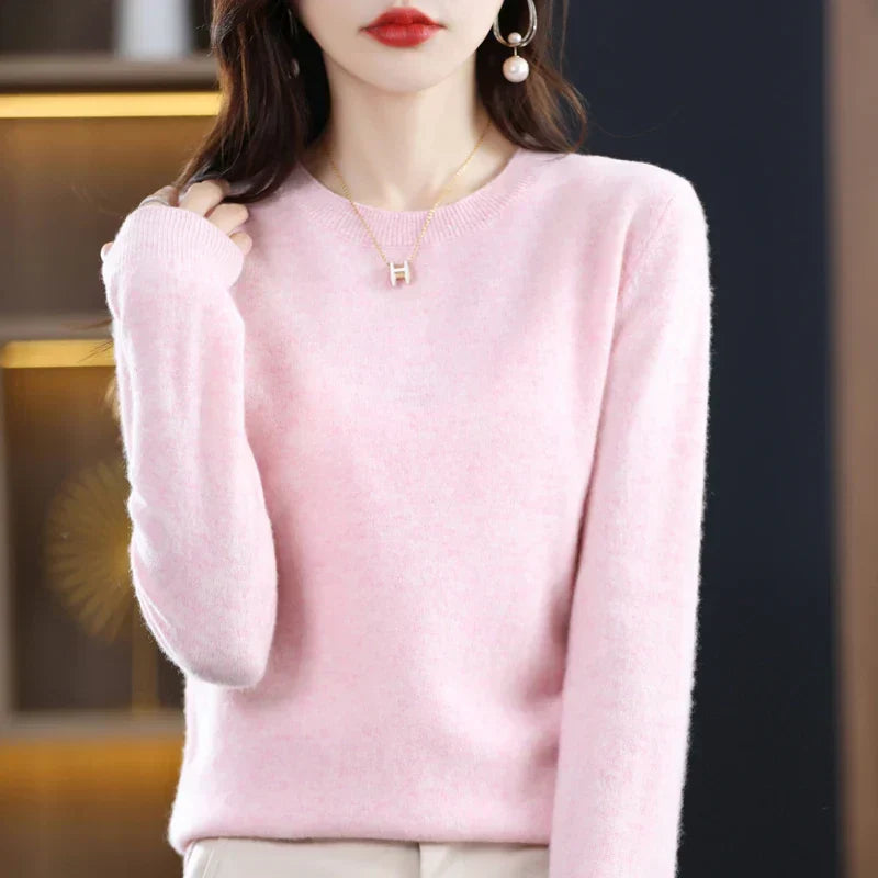 Women’s Elegant Classic Crew Neck Sweater