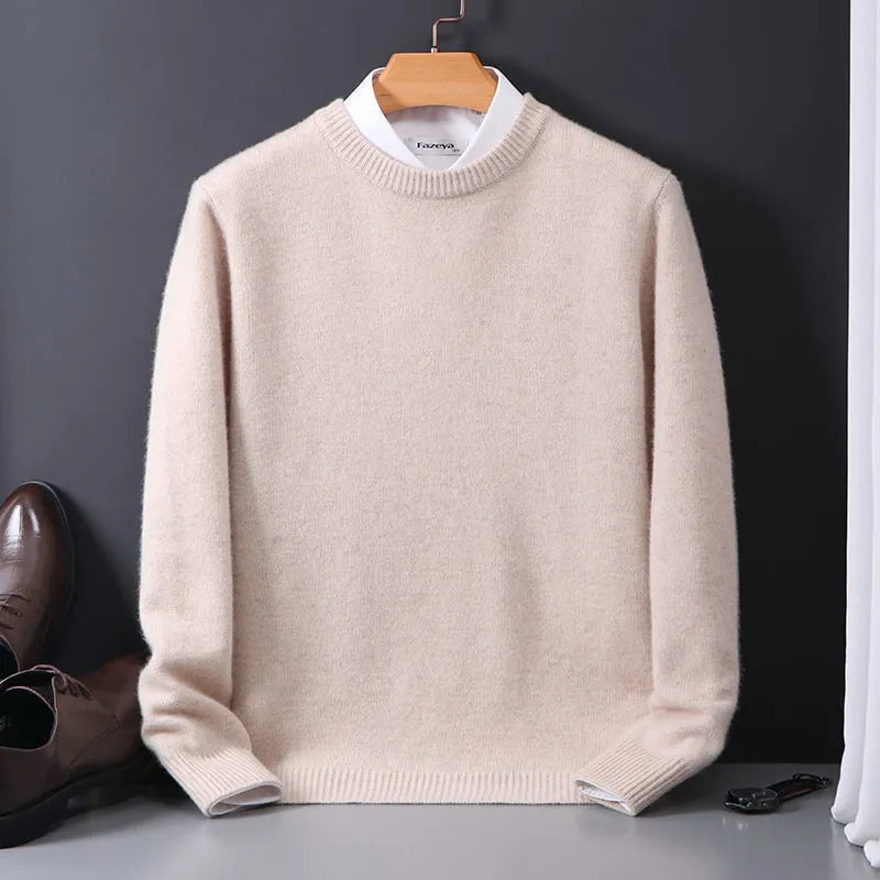 Men's Crew Neck Soft Knit Long Sleeve Sweater