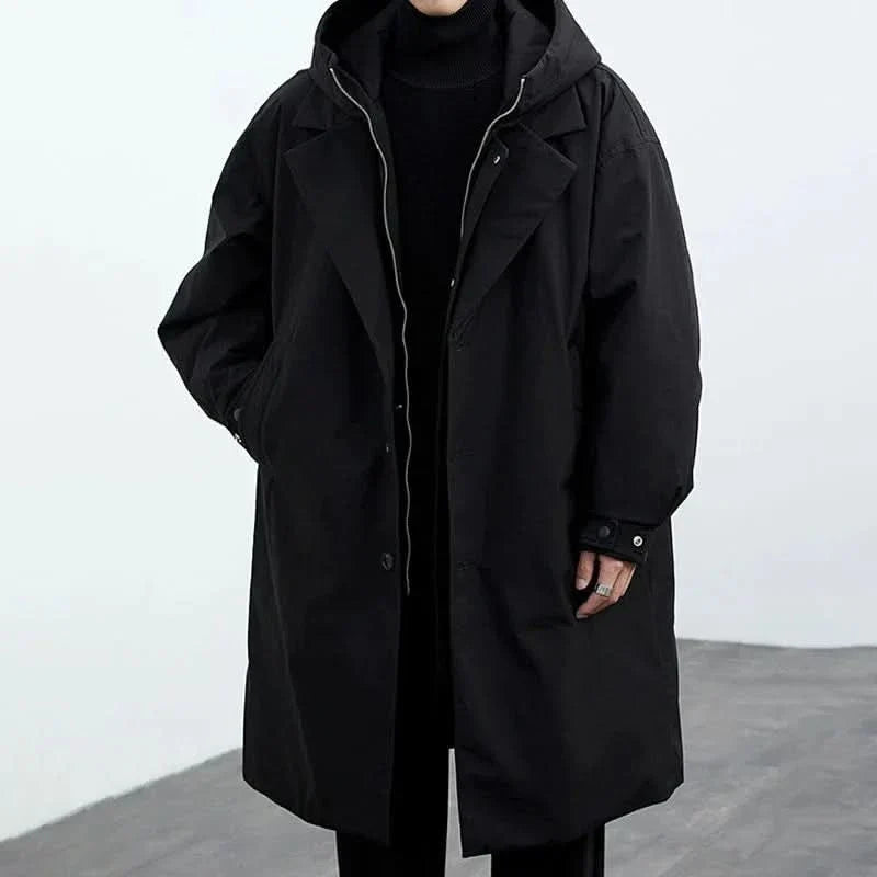 Men's Longline Hooded Parka Winter Coat
