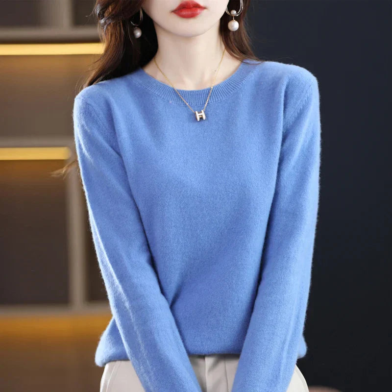 Women’s Elegant Classic Crew Neck Sweater