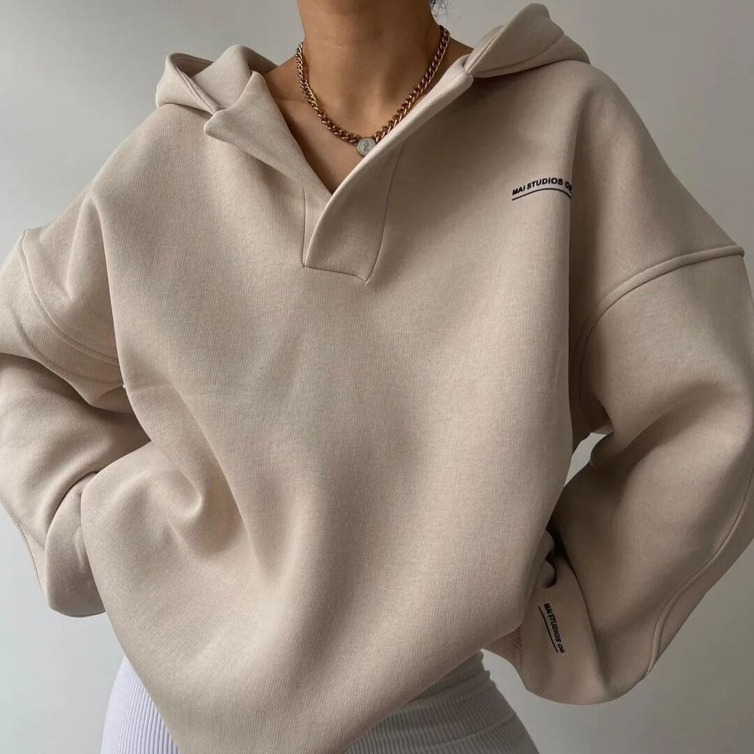 Comfortable Women's Oversized Hoodie with Drop Shoulder