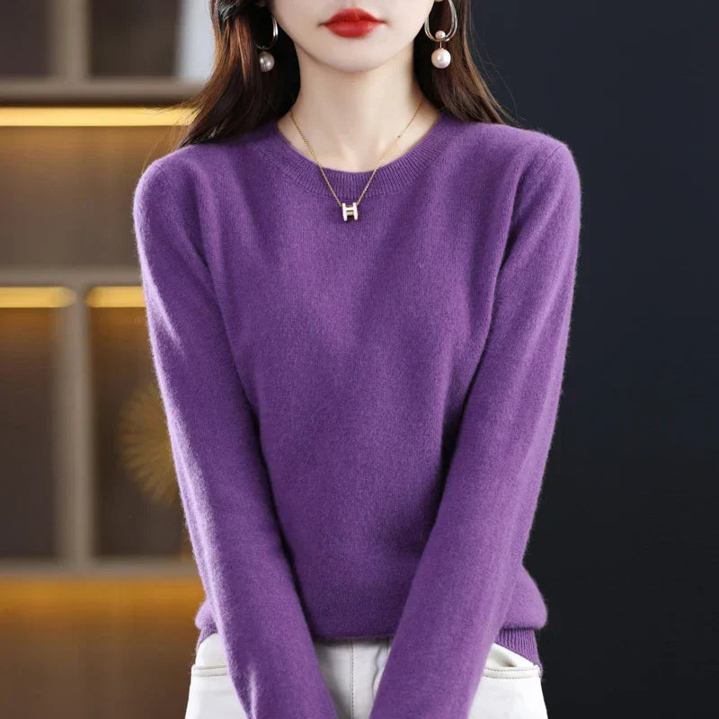 Women’s Elegant Classic Crew Neck Sweater