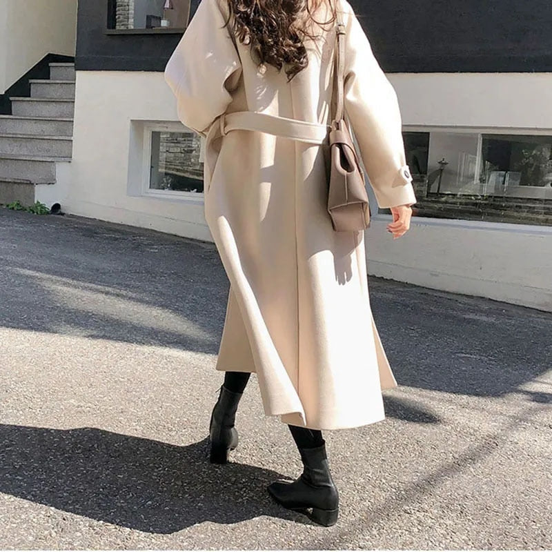 Women's Longline Belted Trench Coat