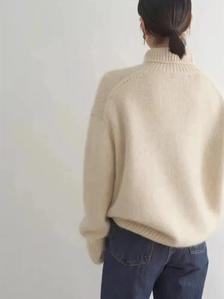 Women's Turtleneck Sweater Soft Knit