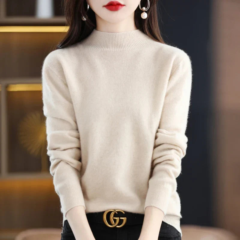 Women's Mock Neck Warm Knit Sweater