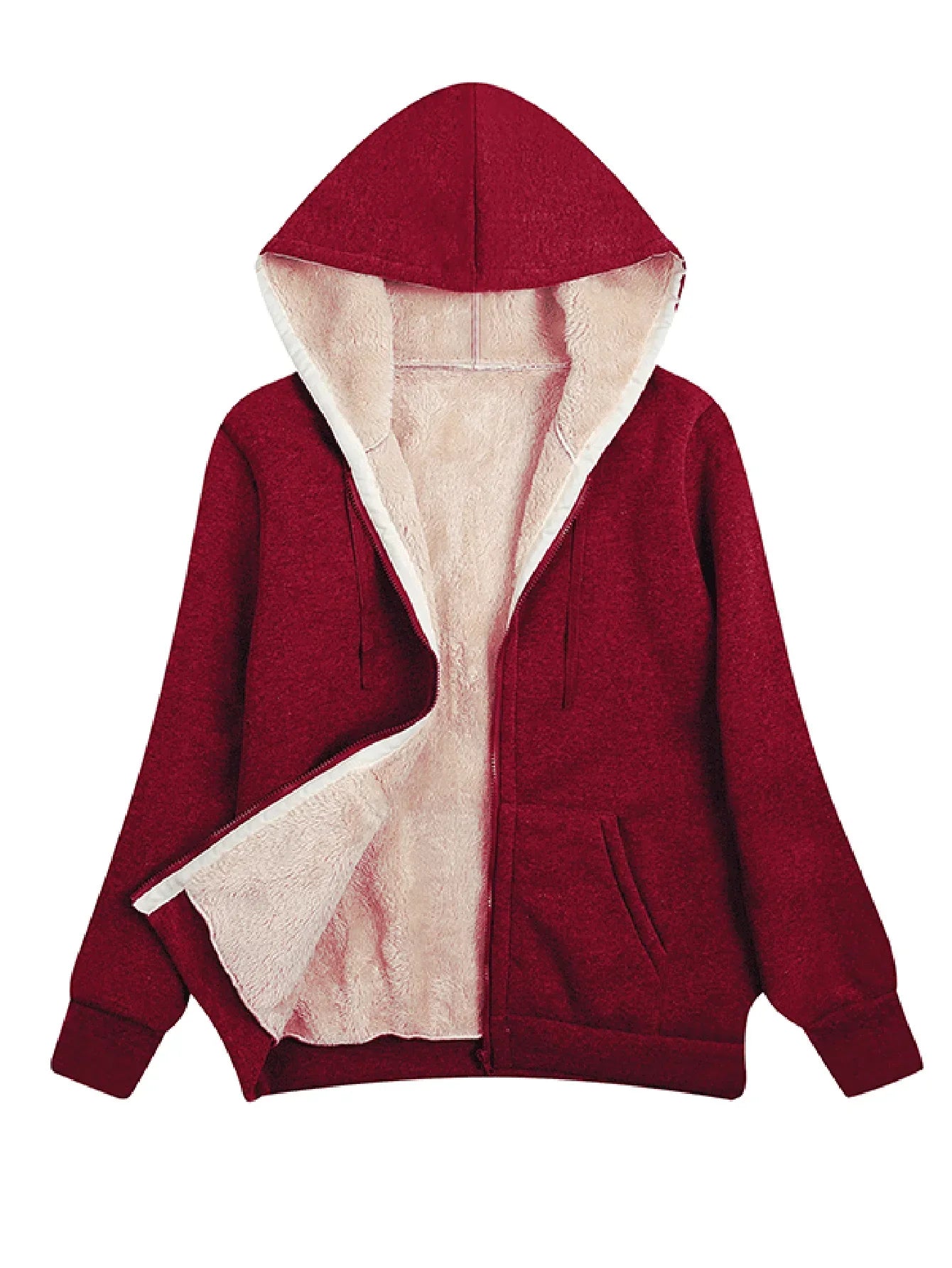 Comfortable Warm Fleece Jacket for Women with Hood