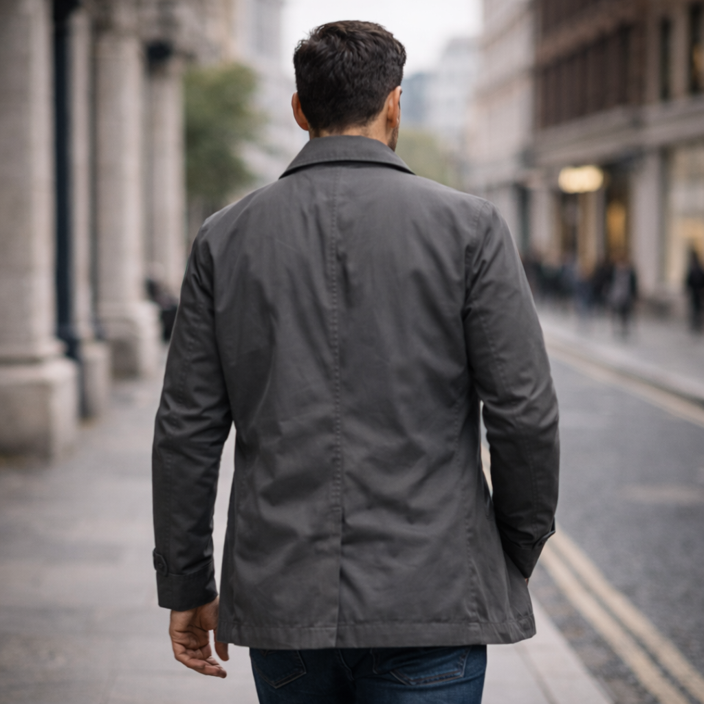 Men's Classic Trench Coat Weather-Resistant