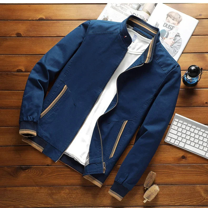 Men’s Classic Zip-Up Bomber Jacket