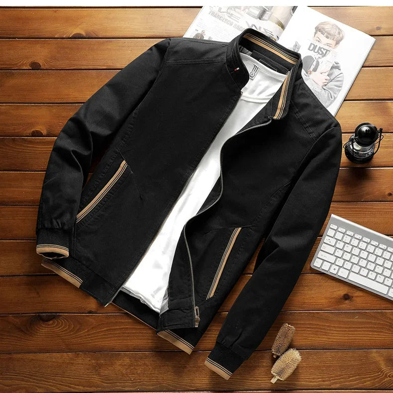 Men’s Classic Zip-Up Bomber Jacket
