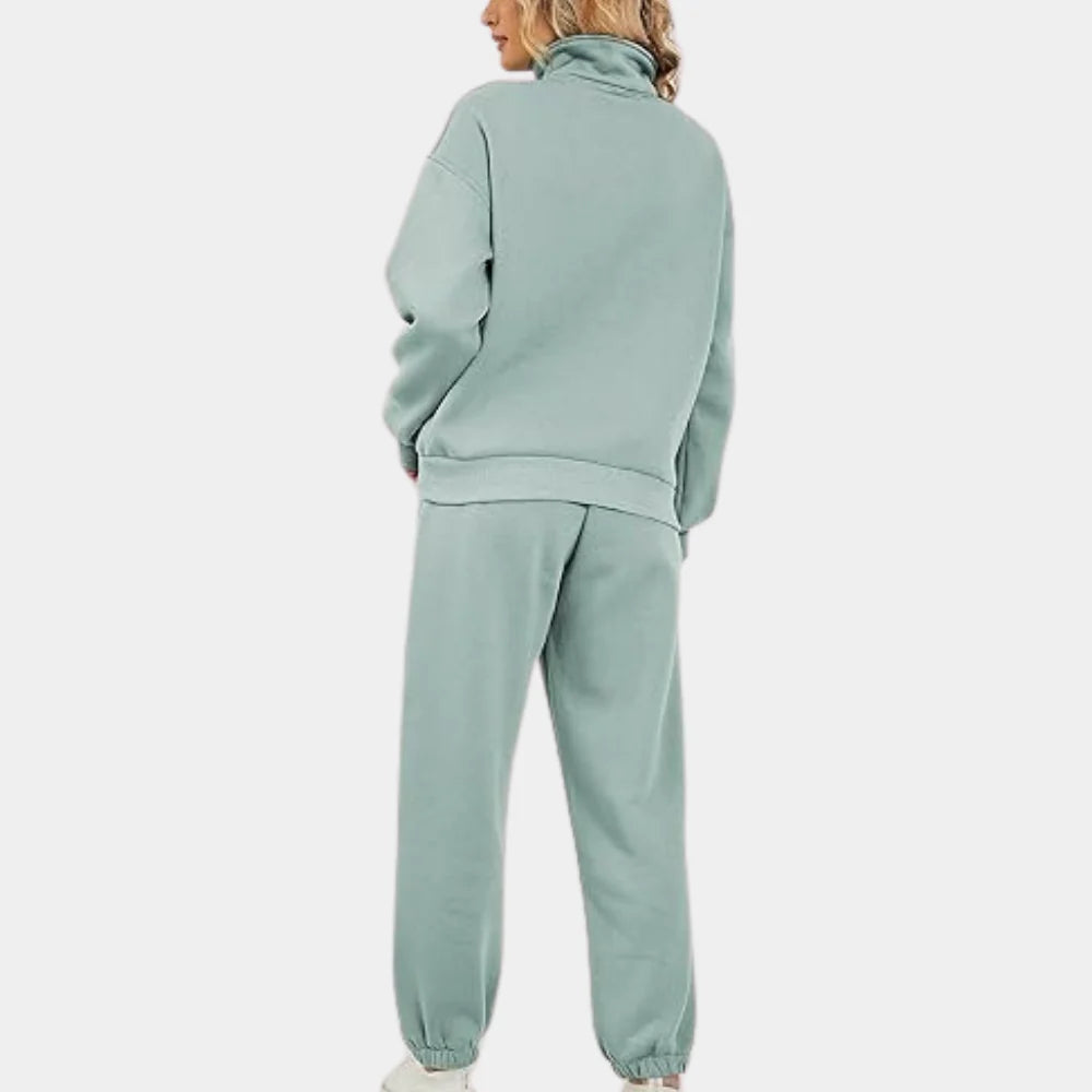 Women's Quarter-Zip Sweatshirt & Jogger Set