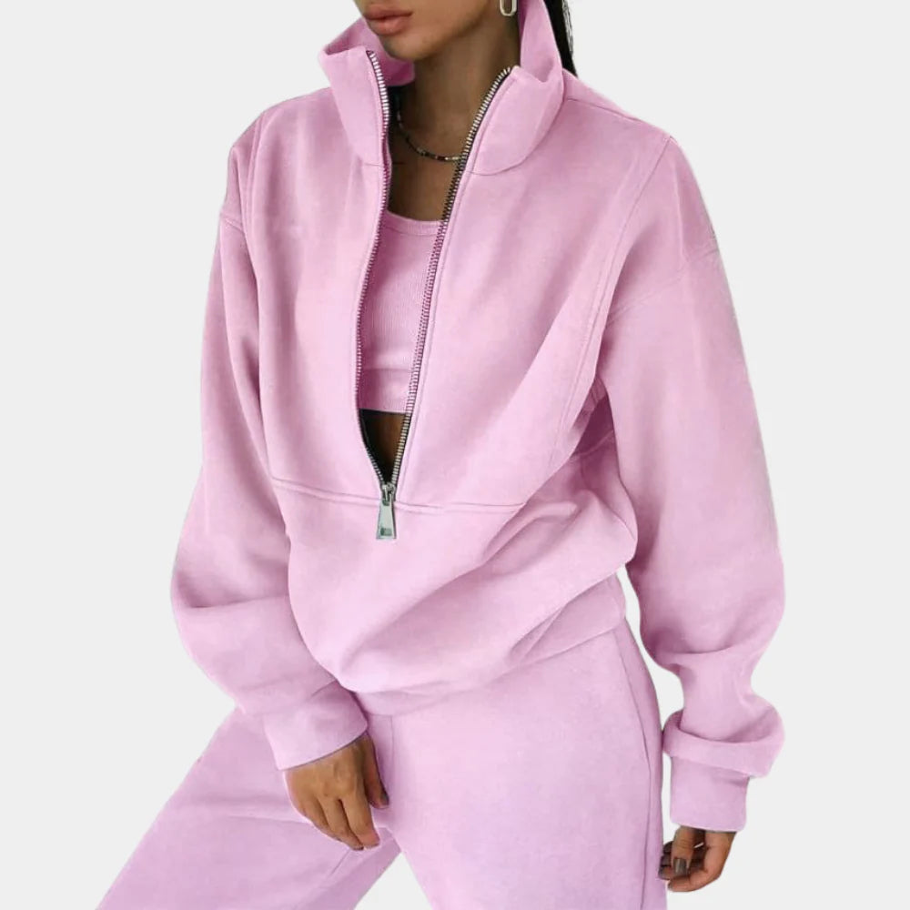 Women's Quarter-Zip Sweatshirt & Jogger Set