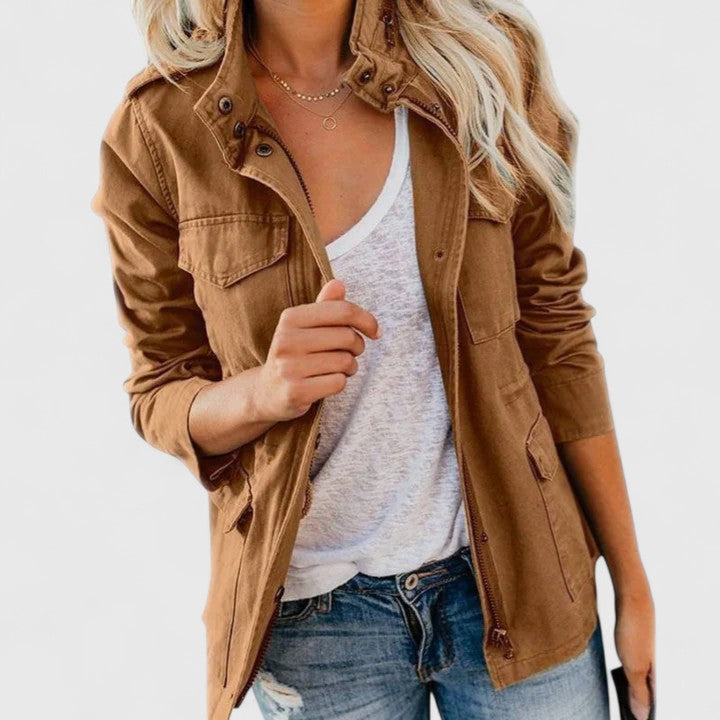 Women's Field Parka Jacker with Waist Drawstring
