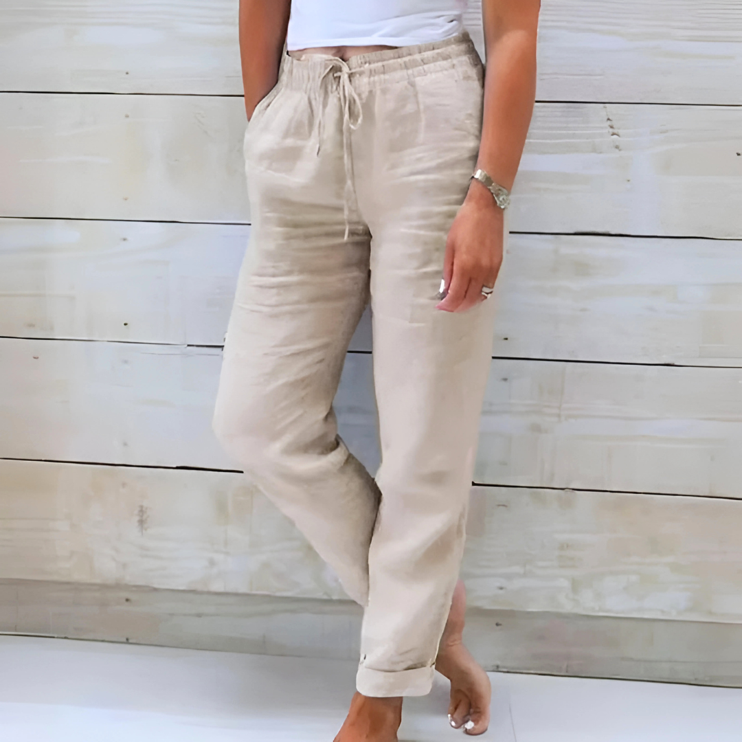 Women’s Relaxed Drawstring Casual Pants with Pockets
