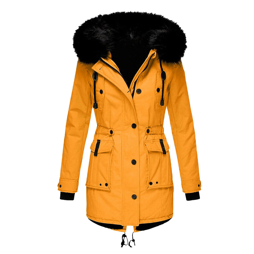 Women's Faux Fur Hooded Parka Coat