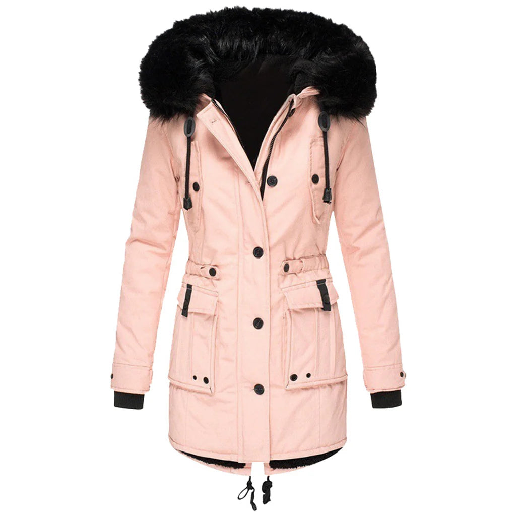 Women's Faux Fur Hooded Parka Coat