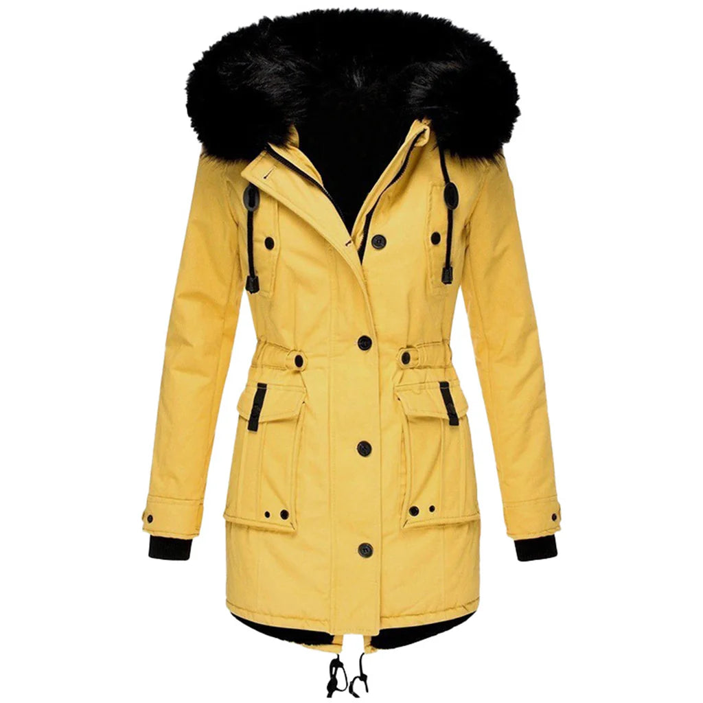 Women's Faux Fur Hooded Parka Coat