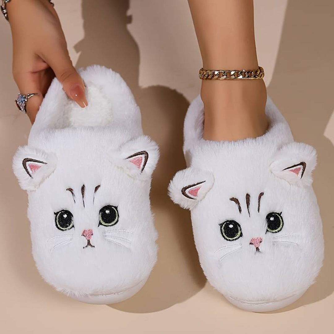 Comfortable Cat Slippers with Warmth